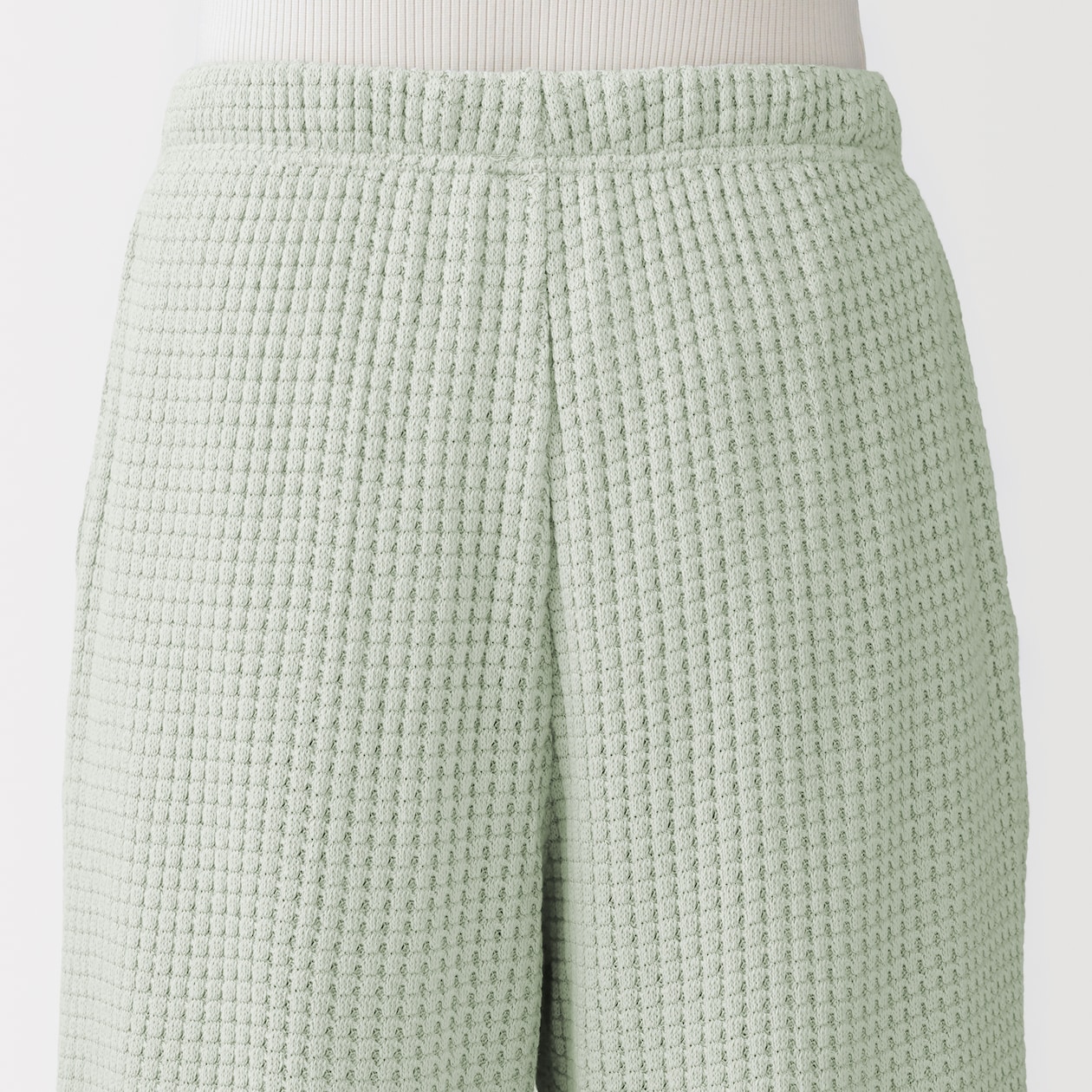 婦人　ざっくり編んだ　ロングパンツ