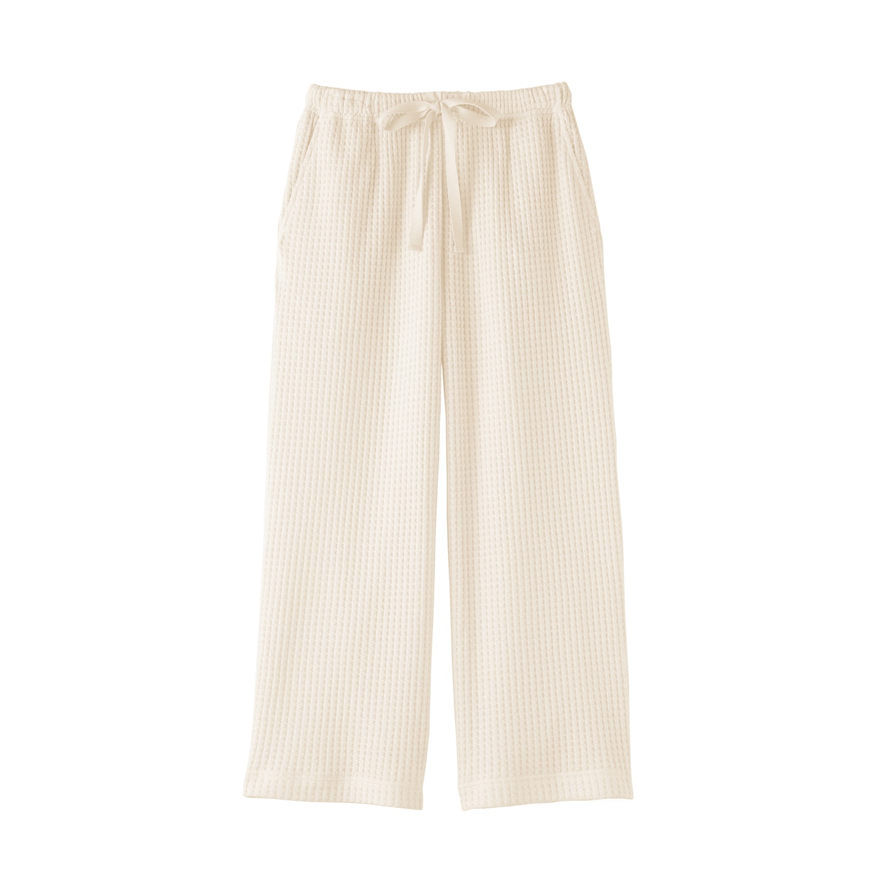 婦人　ざっくり編んだ　ロングパンツ