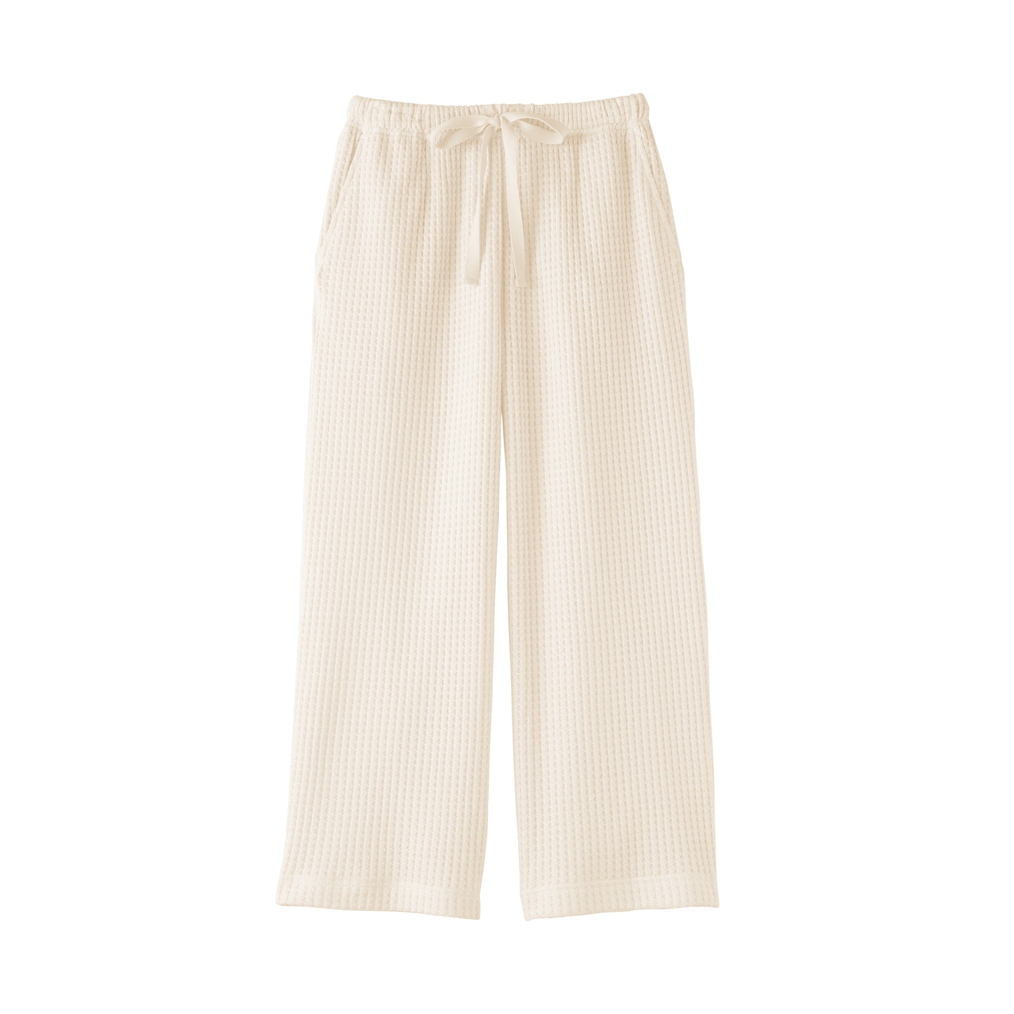 婦人　ざっくり編んだ　ロングパンツ