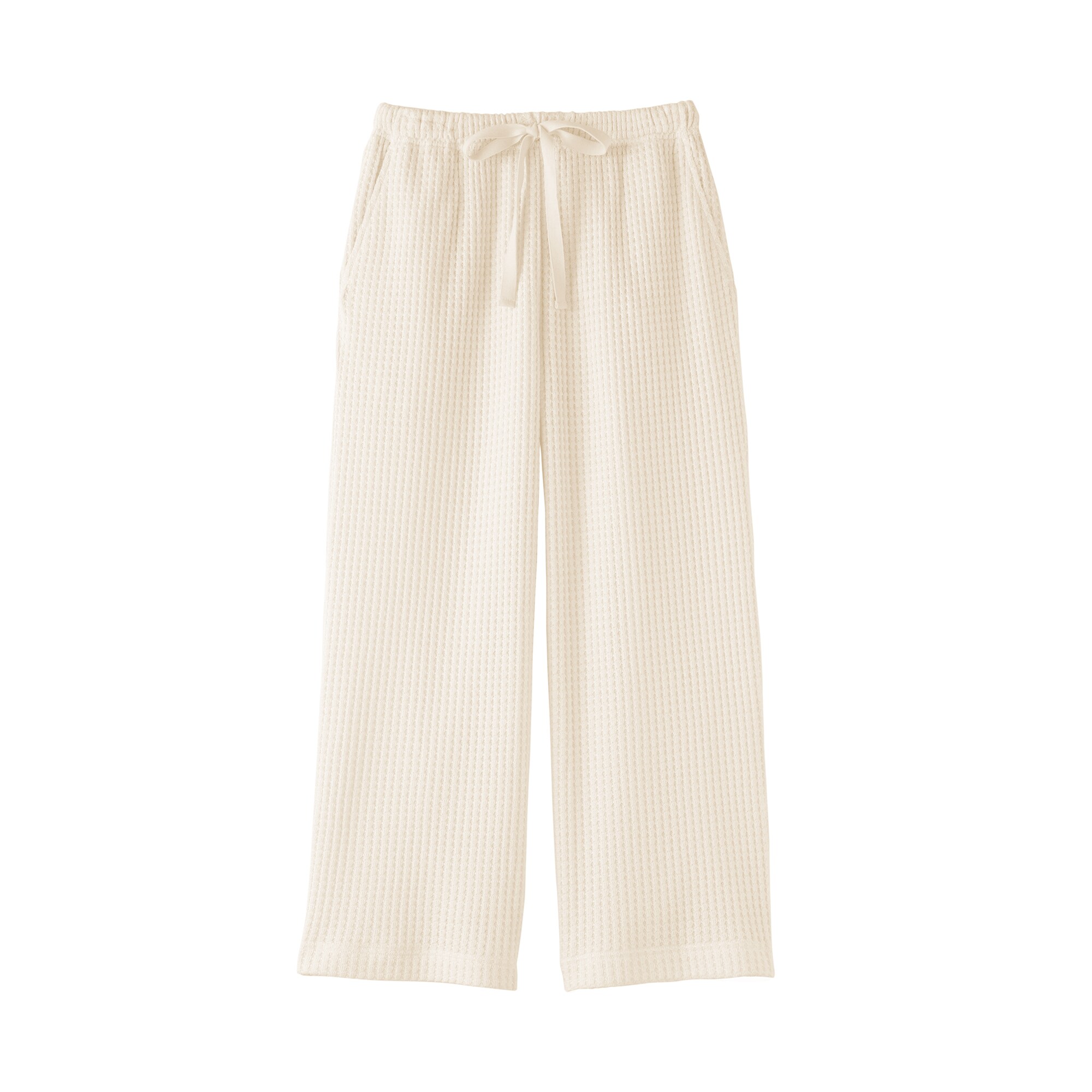 婦人　ざっくり編んだ　ロングパンツ