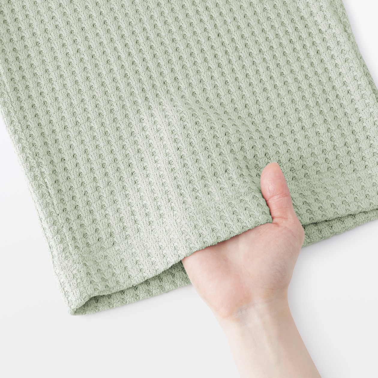 婦人　ざっくり編んだ　ロングパンツ