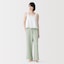 婦人　ざっくり編んだ　ロングパンツ