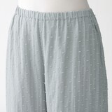 婦人　二重ガーゼ　ドットドビー　長袖パジャマ