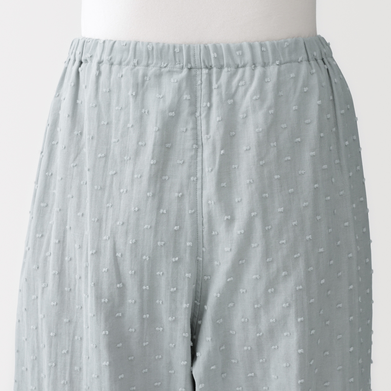 婦人　二重ガーゼ　ドットドビー　長袖パジャマ