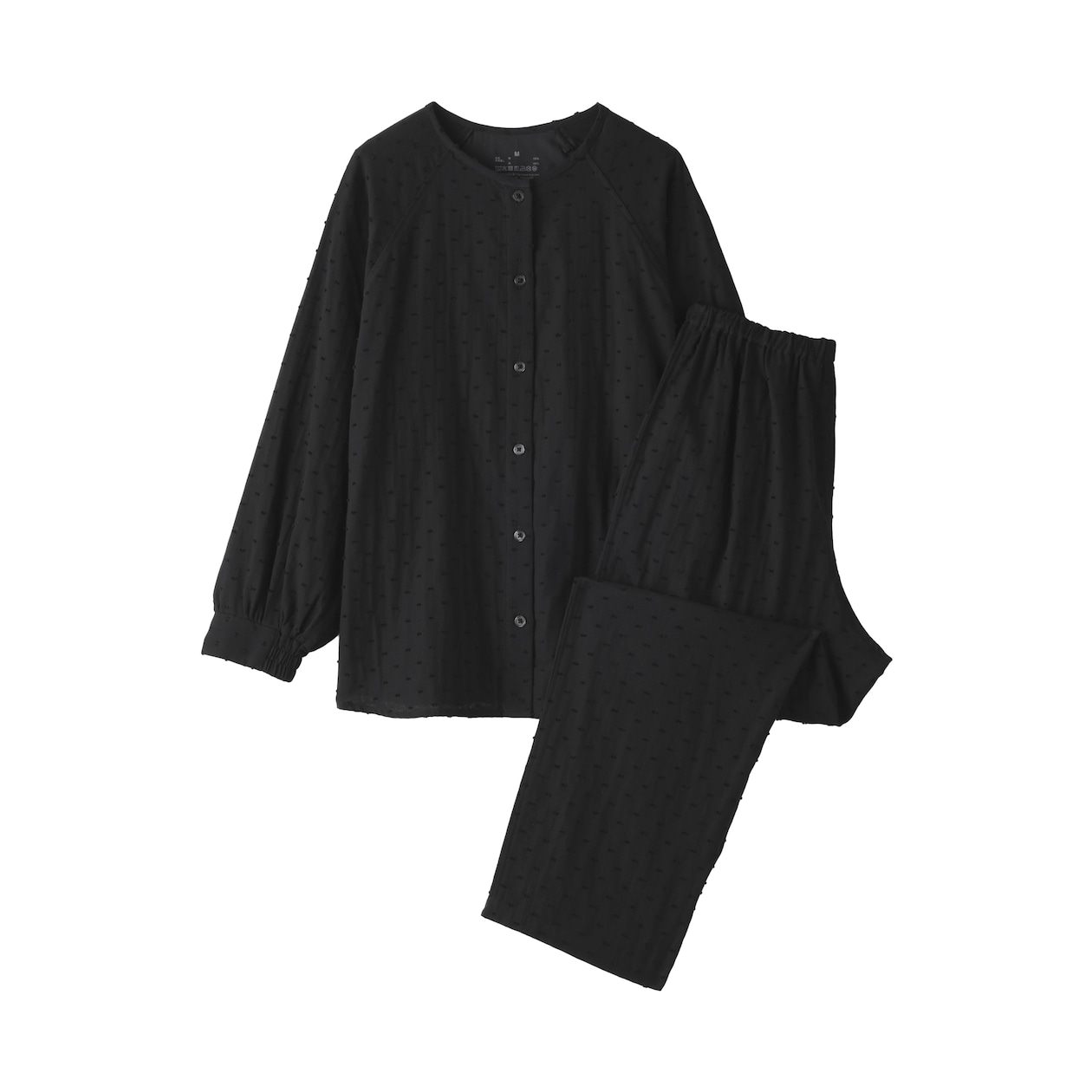 婦人　二重ガーゼ　ドットドビー　長袖パジャマ