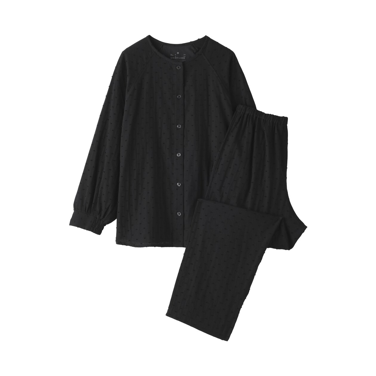 婦人　二重ガーゼ　ドットドビー　長袖パジャマ