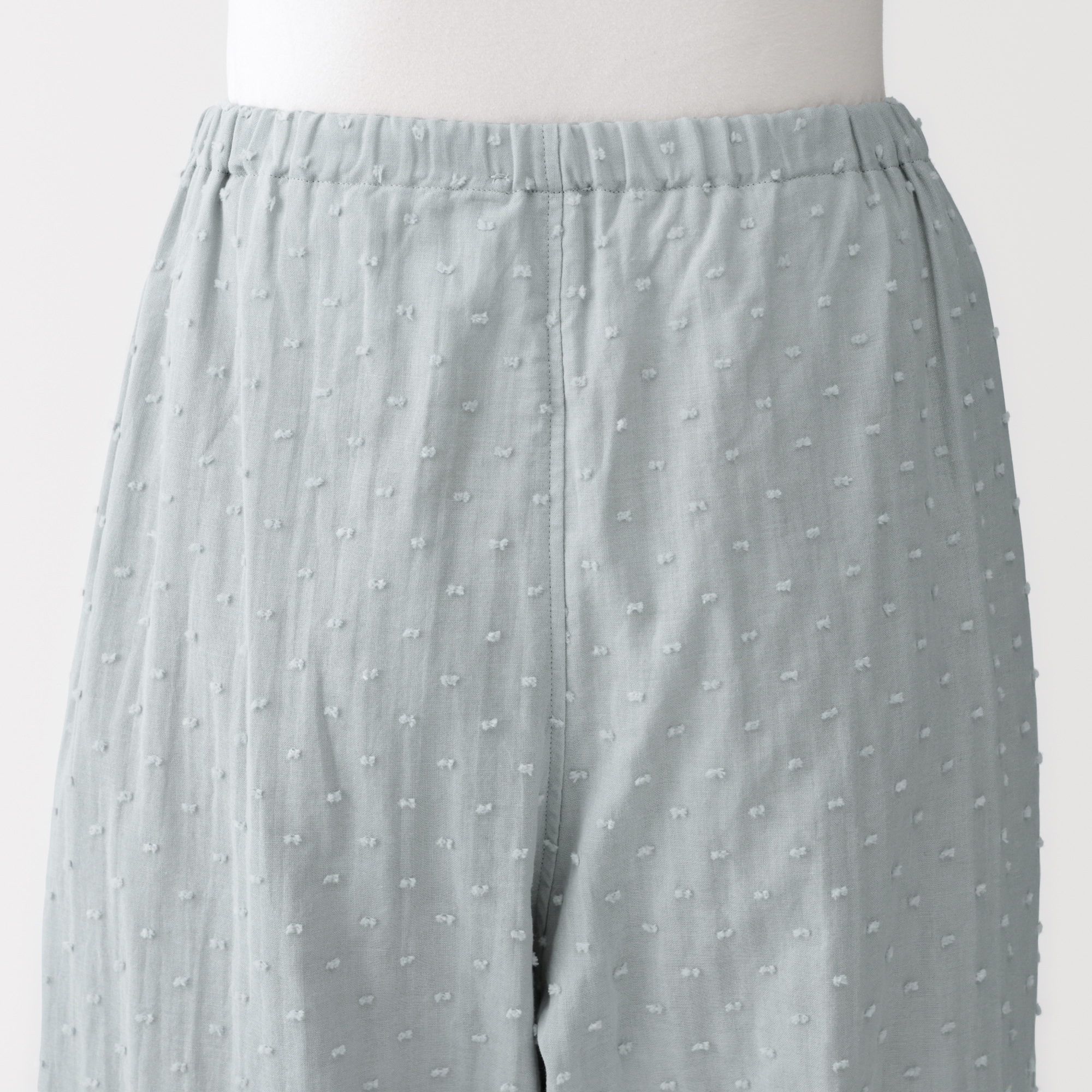 婦人　二重ガーゼ　ドットドビー　長袖パジャマ