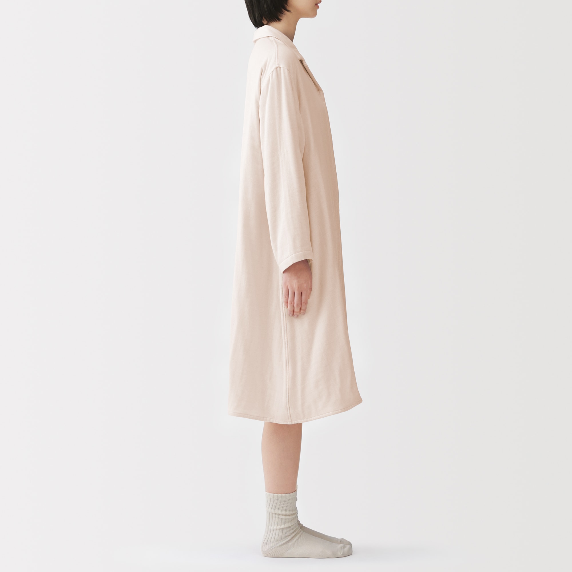 婦人 四重ガーゼ 長袖ワンピース | 無印良品