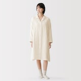 婦人　四重ガーゼ　長袖ワンピース