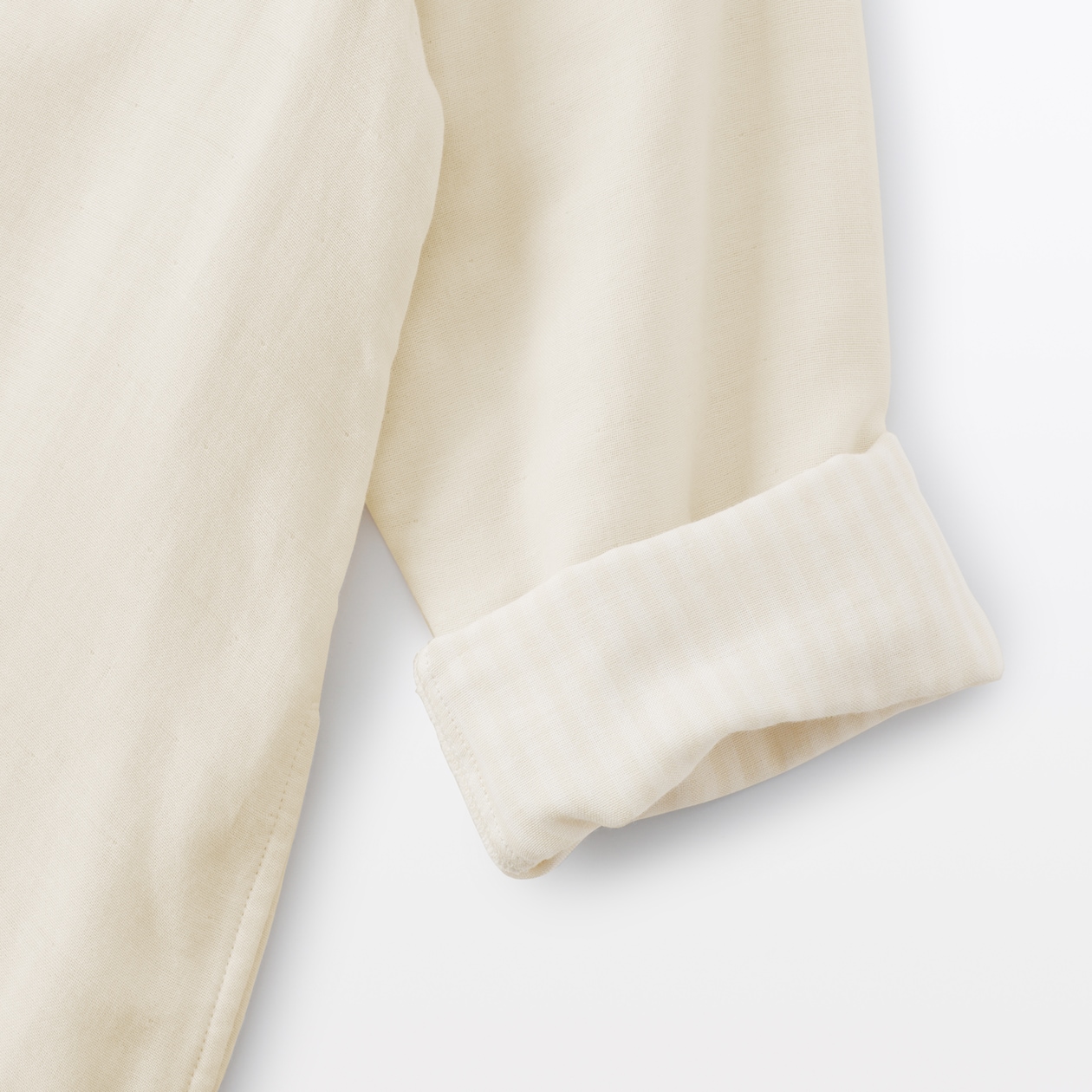 婦人　四重ガーゼ　長袖ワンピース