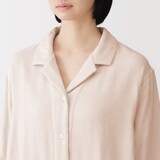 婦人　四重ガーゼ　長袖ワンピース