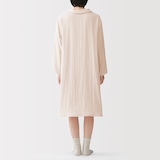 婦人　四重ガーゼ　長袖ワンピース