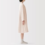 婦人　四重ガーゼ　長袖ワンピース