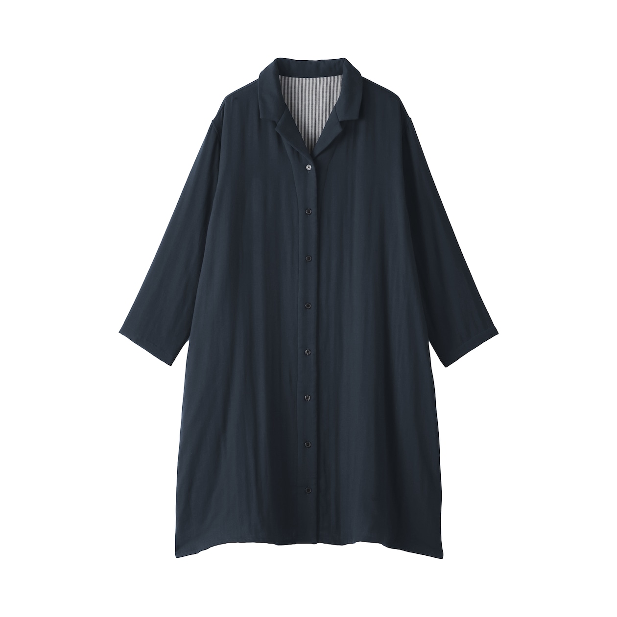 婦人　四重ガーゼ　長袖ワンピース