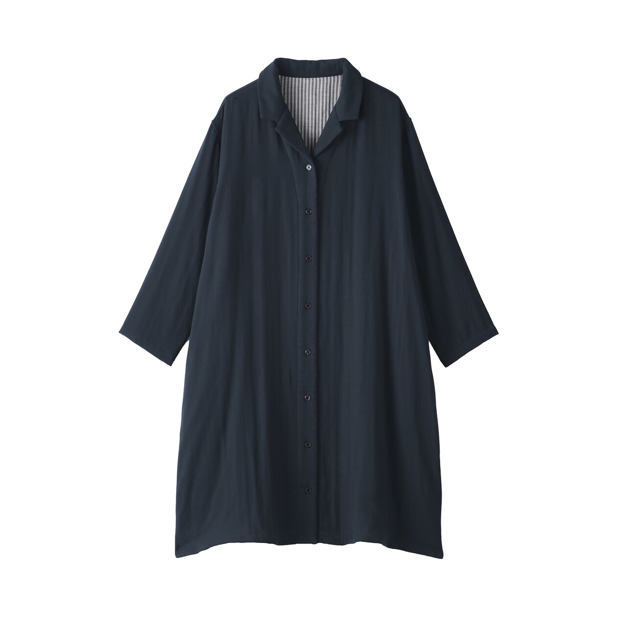 婦人　四重ガーゼ　長袖ワンピース