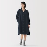 婦人　四重ガーゼ　長袖ワンピース