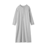 婦人　なめらか　接結　長袖ワンピース