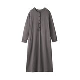 婦人　なめらか　接結　長袖ワンピース