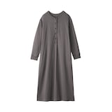 婦人　なめらか　接結　長袖ワンピース