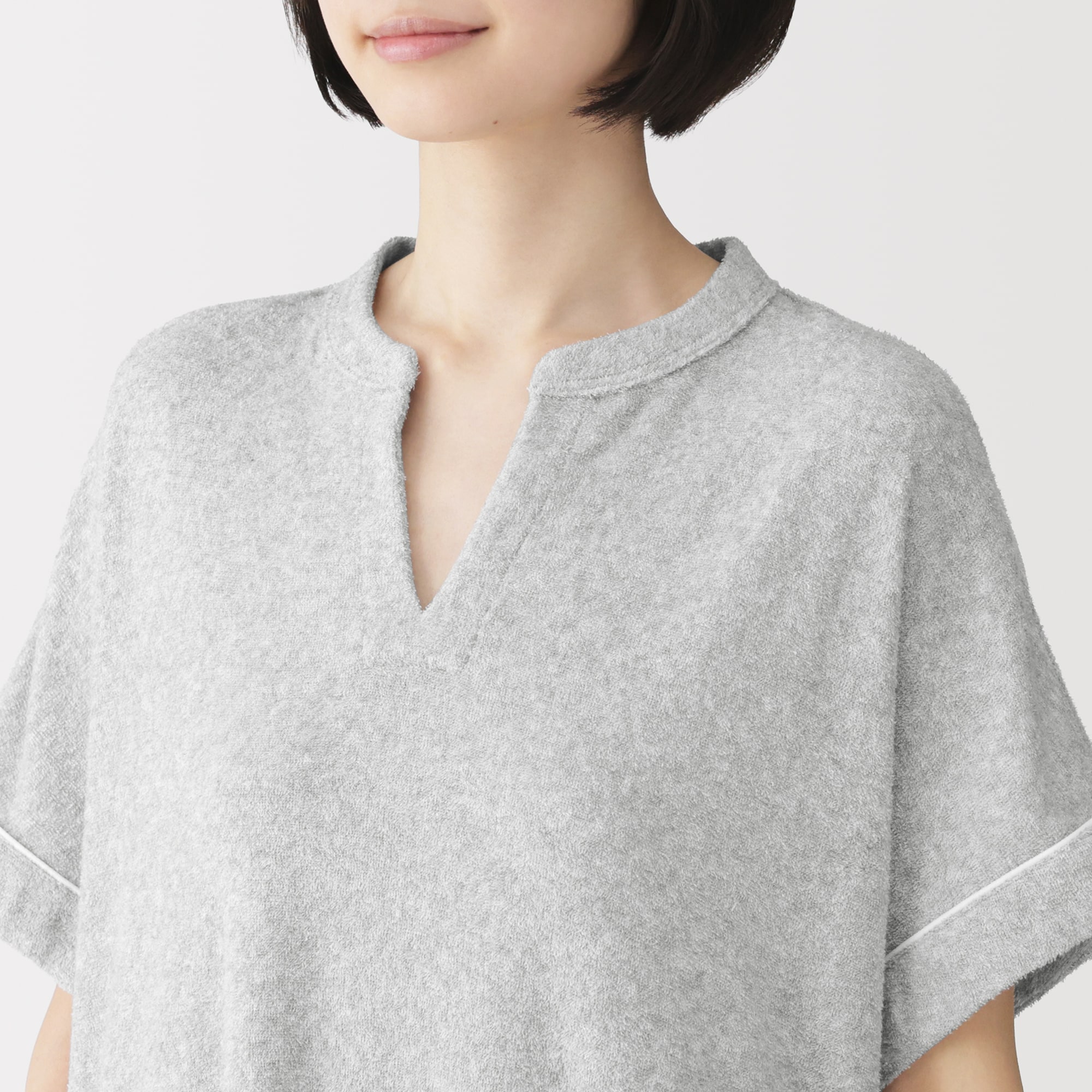 婦人　着るタオル　両面パイル　半袖ワンピース