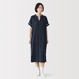 婦人　着るタオル　両面パイル　半袖ワンピース