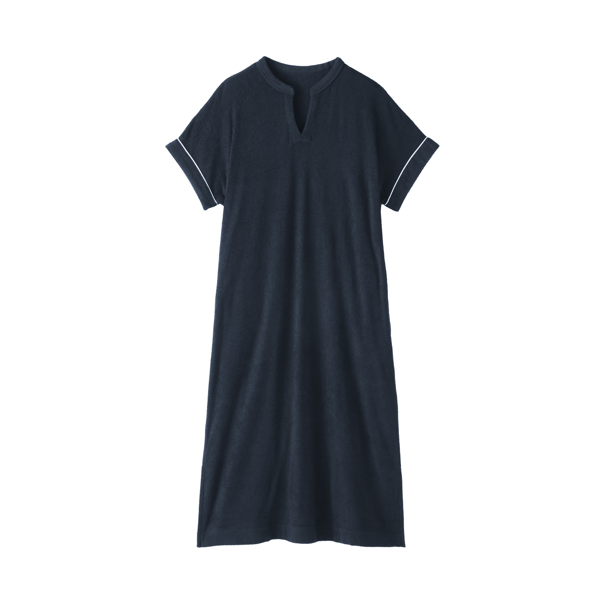 婦人　着るタオル　両面パイル　半袖ワンピース