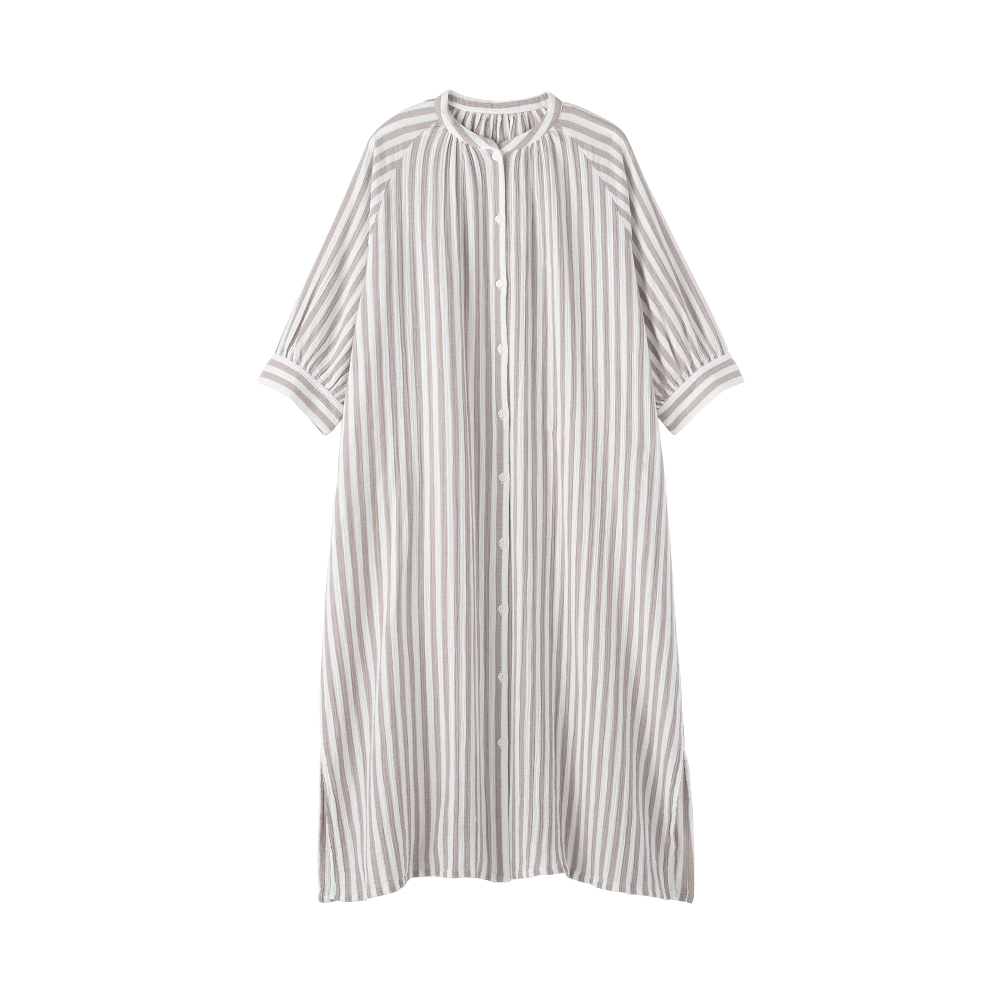 婦人　楊柳ガーゼ　五分袖ワンピース