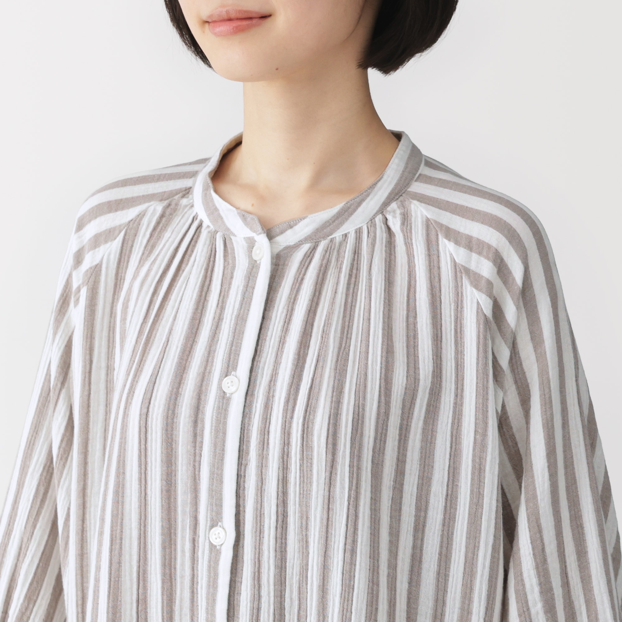 婦人 楊柳ガーゼ 五分袖ワンピース | 無印良品