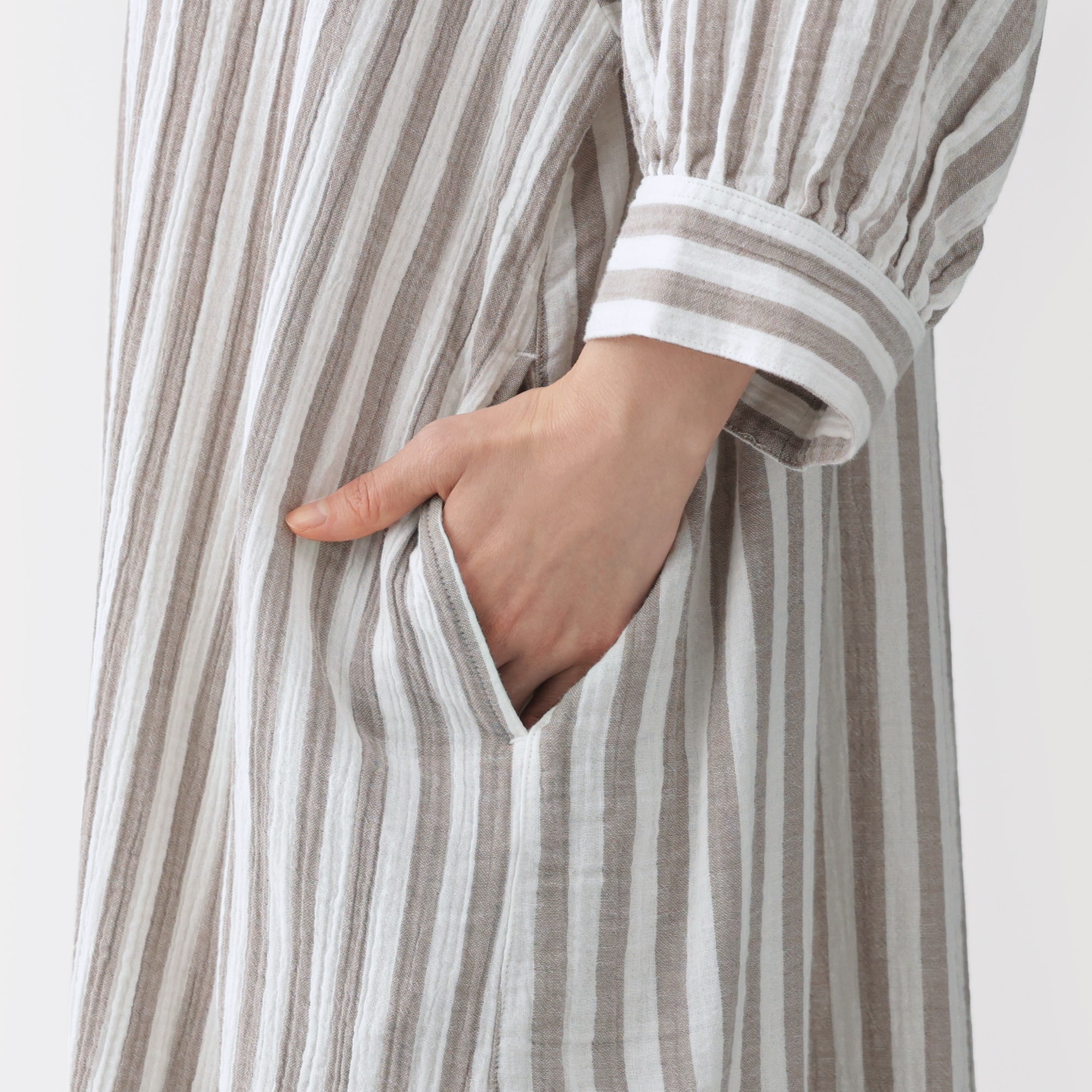 婦人 楊柳ガーゼ 五分袖ワンピース | 無印良品