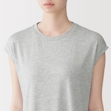 婦人　なめらか　涼感　フレンチスリーブワンピース