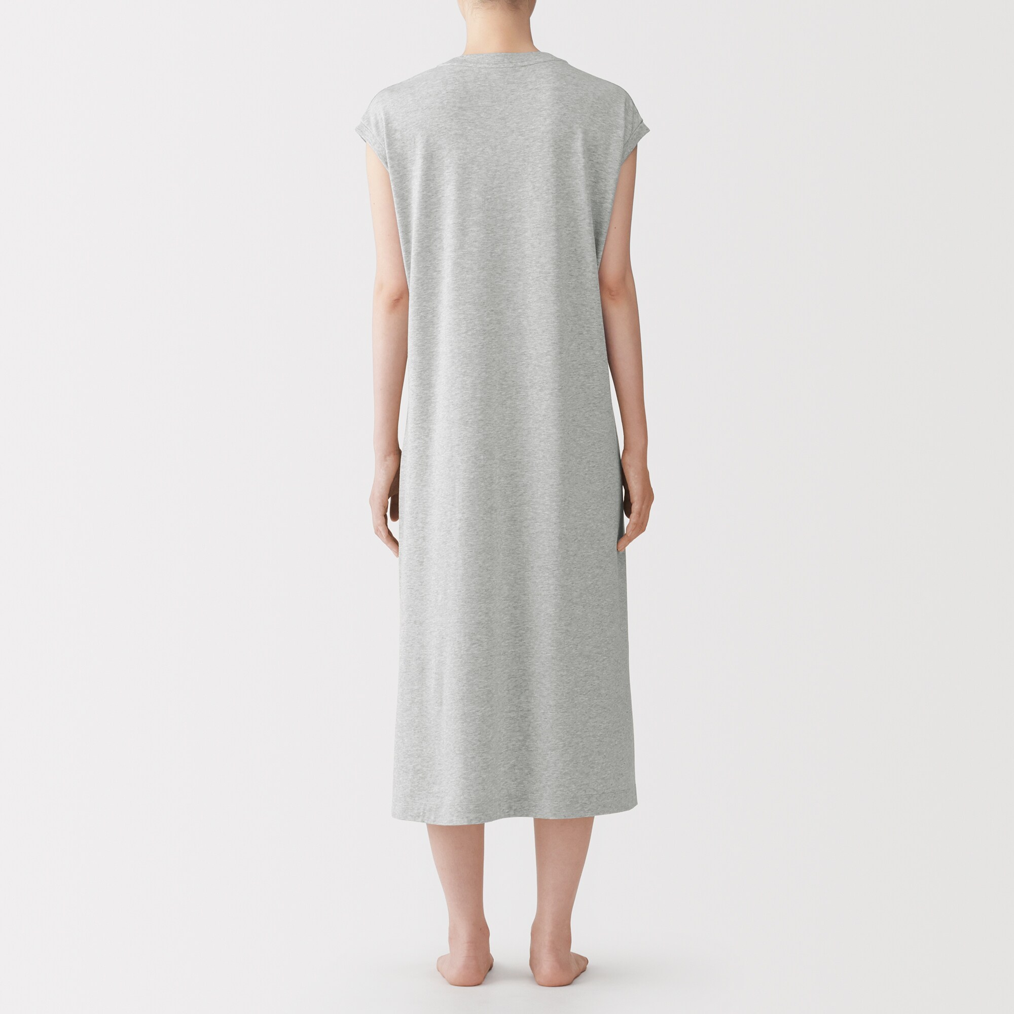 婦人　なめらか　涼感　フレンチスリーブワンピース