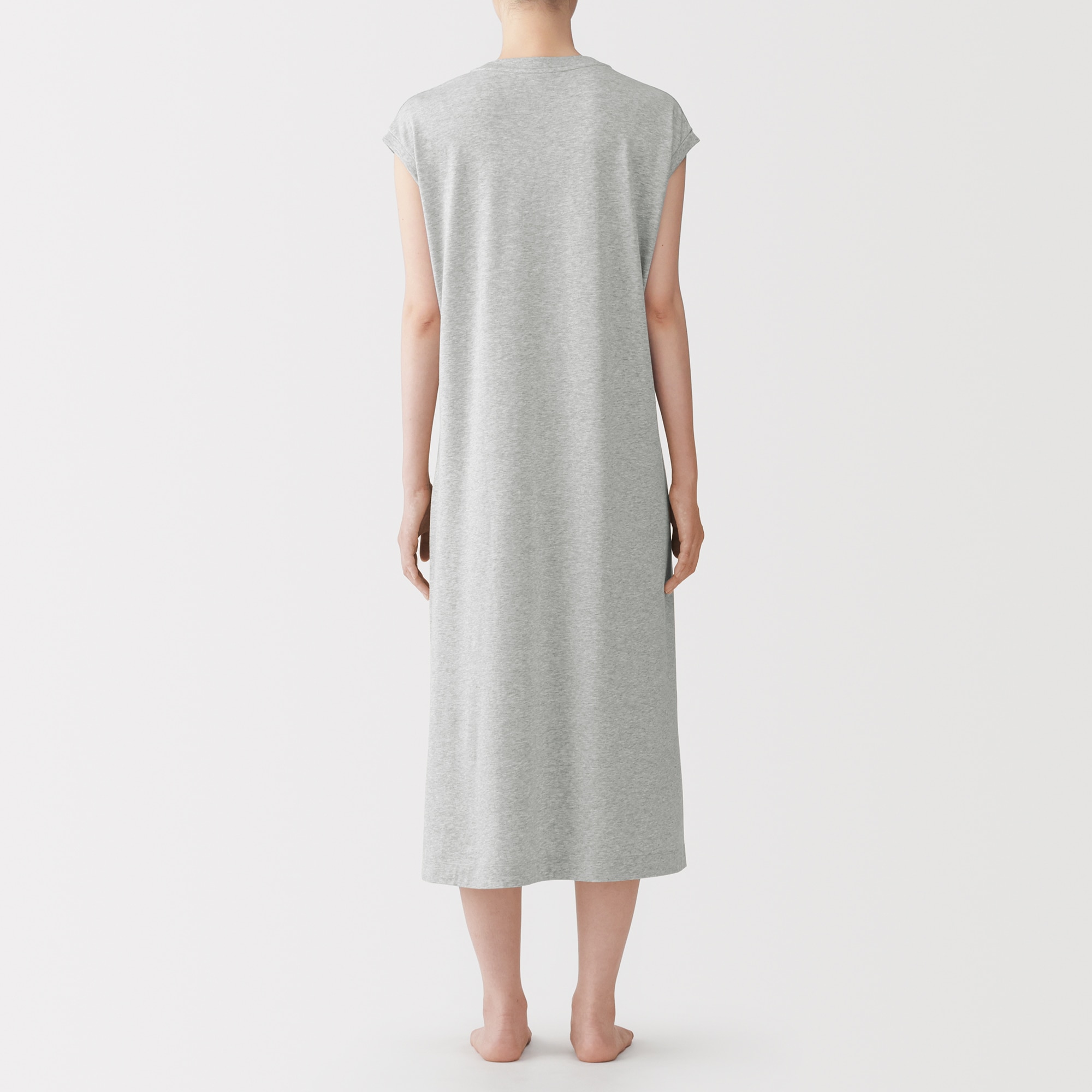 婦人　なめらか　涼感　フレンチスリーブワンピース