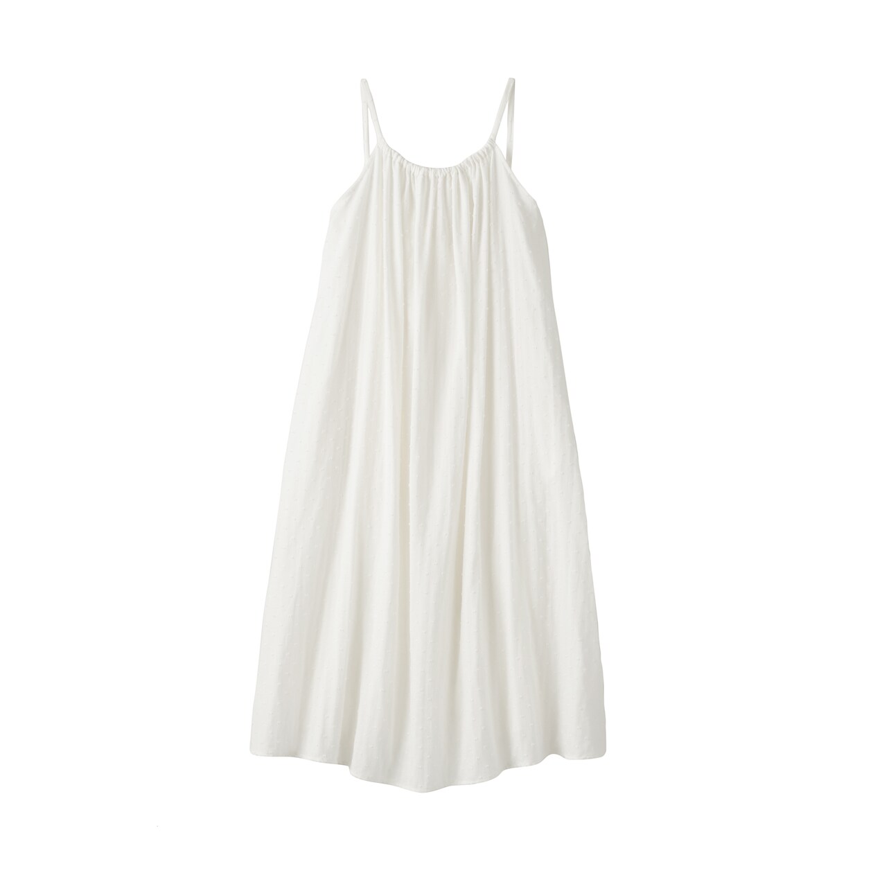 婦人　二重ガーゼ　ドットドビー　キャミワンピース