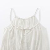 婦人　二重ガーゼ　ドットドビー　キャミワンピース