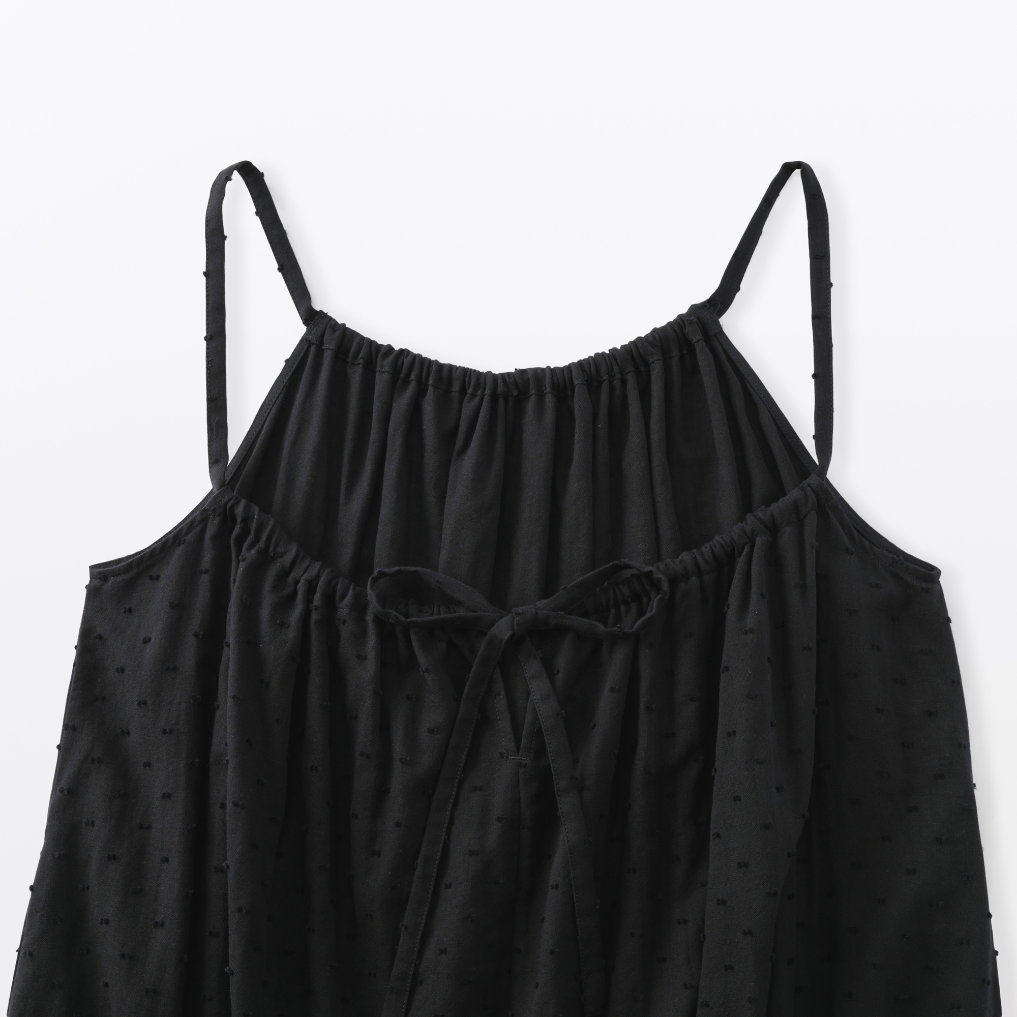 婦人　二重ガーゼ　ドットドビー　キャミワンピース