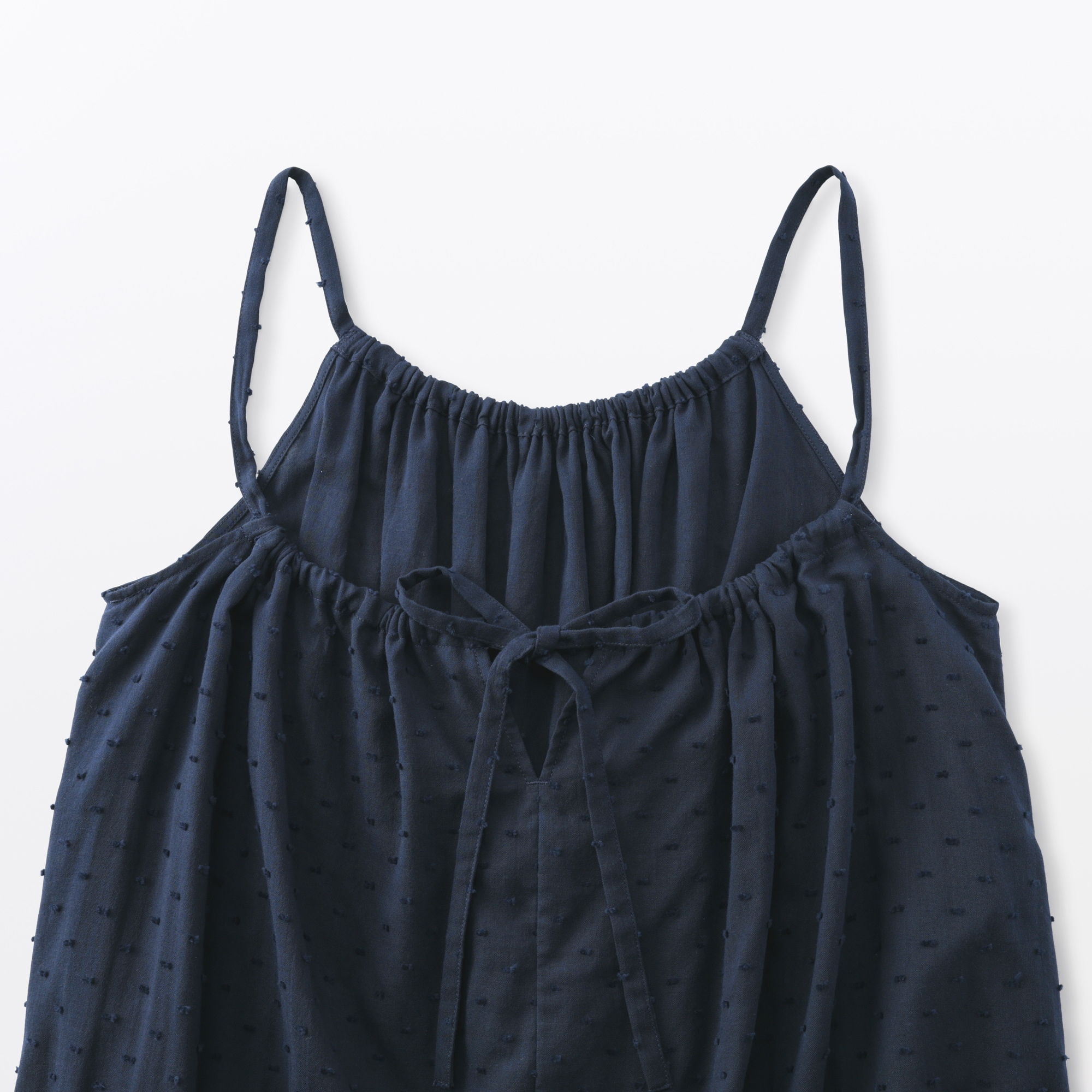 婦人　二重ガーゼ　ドットドビー　キャミワンピース