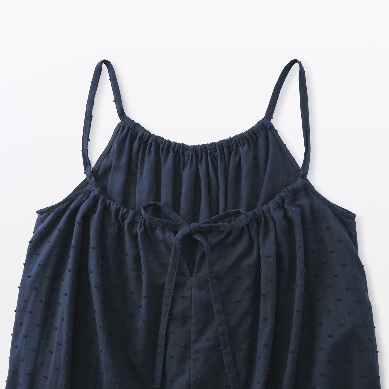 婦人　二重ガーゼ　ドットドビー　キャミワンピース