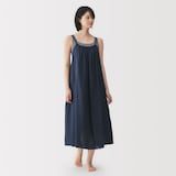 婦人　二重ガーゼ　ドットドビー　キャミワンピース