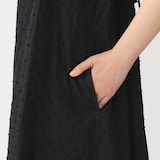 婦人　二重ガーゼ　ドットドビー　キャミワンピース