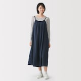 婦人　二重ガーゼ　ドットドビー　キャミワンピース
