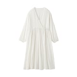 婦人　二重ガーゼ　ドットドビー　ロングカーディガン