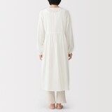 婦人　二重ガーゼ　ドットドビー　ロングカーディガン