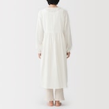 婦人　二重ガーゼ　ドットドビー　ロングカーディガン