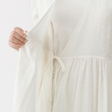 婦人　二重ガーゼ　ドットドビー　ロングカーディガン