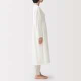 婦人　二重ガーゼ　ドットドビー　ロングカーディガン