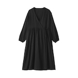 婦人　二重ガーゼ　ドットドビー　ロングカーディガン