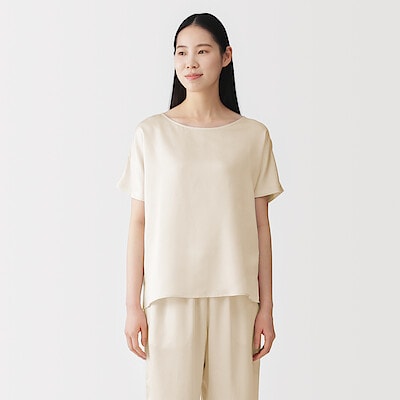 【４月２０日順次発売予定】婦人　なめらかサテン　半袖プルオーバー