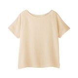 婦人　なめらかサテン　半袖プルオーバー