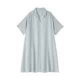 婦人　なめらかサテン　半袖パジャマワンピース