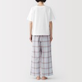 婦人　二重ガーゼ　半袖ルームウェアセット
